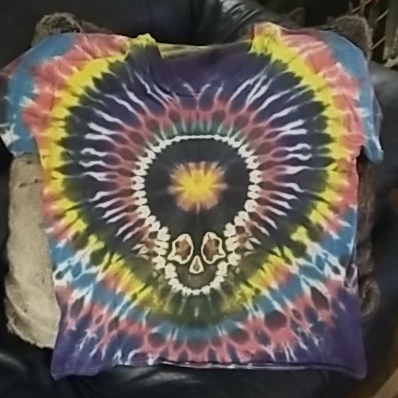 Hanes Other - Skull Tie Dye Shirt Size Large